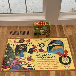 Dr Seuss Grinch Floor Puzzle 22.5” x 36” Rare